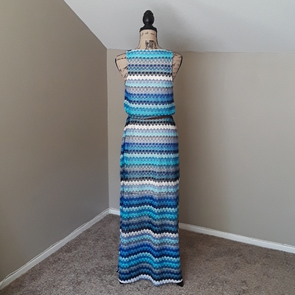 NWT, Revolve Sanctuary Striped Maxi Dress with Belt - Picture 6 of 17